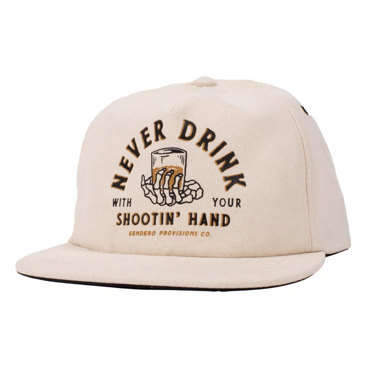 Shootin' Hand Hat in White