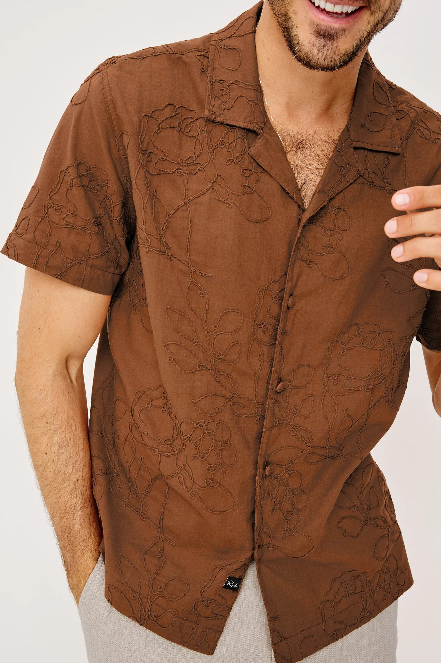 Tyler Shirt in Floral Rope Rust