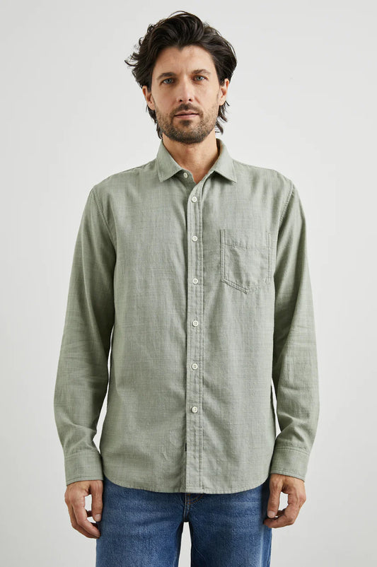 Wyatt Shirt in Jade Etch