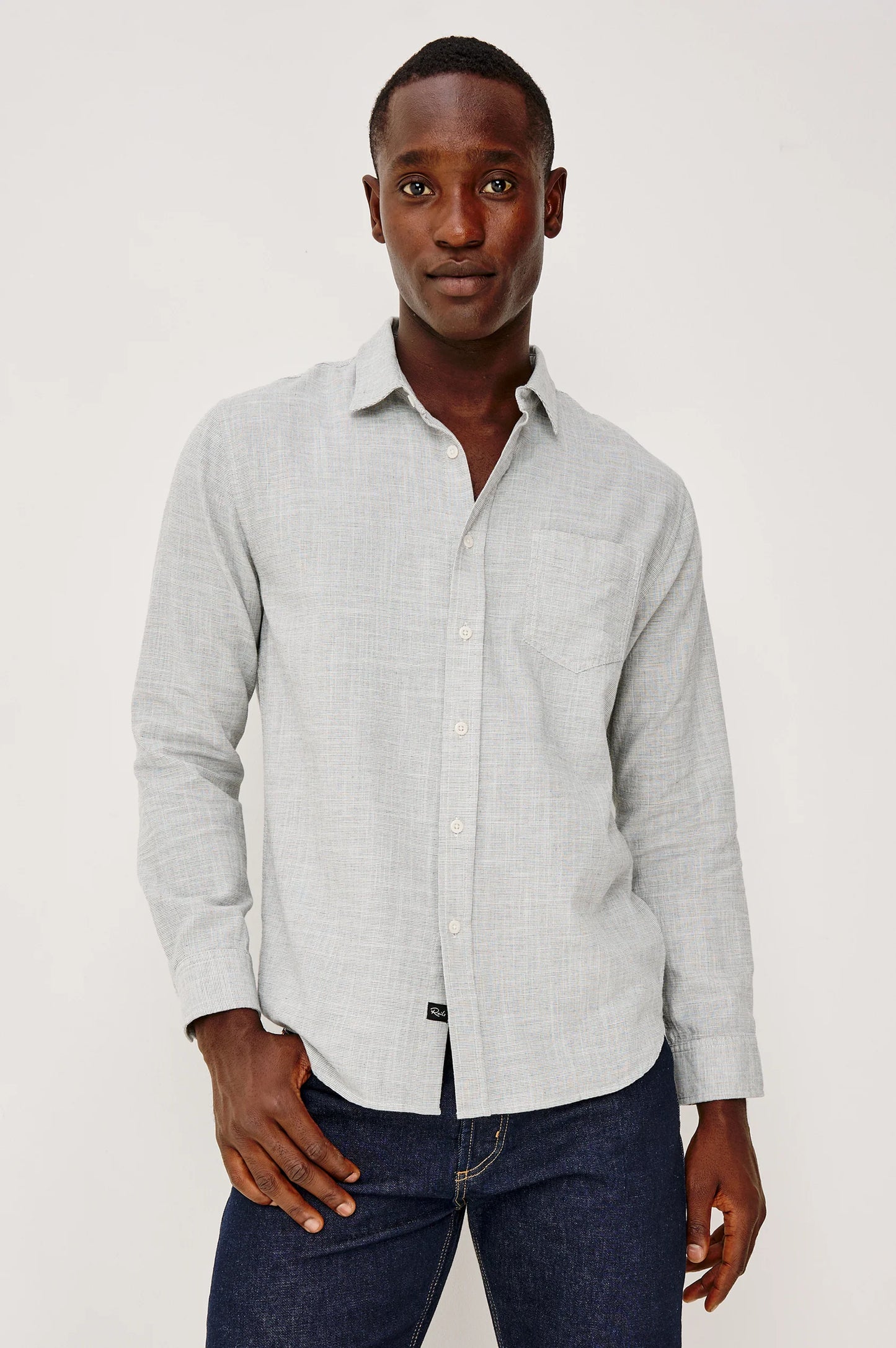 Wyatt Shirt in Platinum Etch