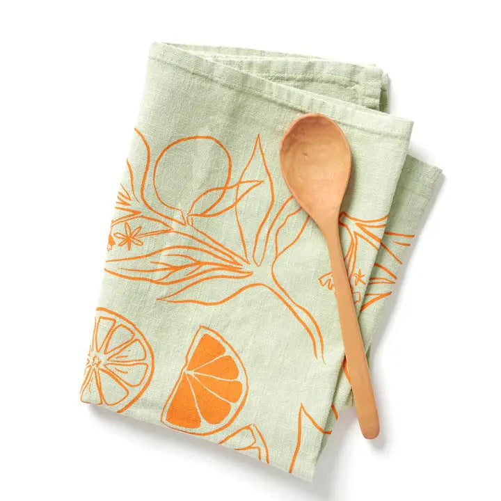 Clementine Linen Tea Towel