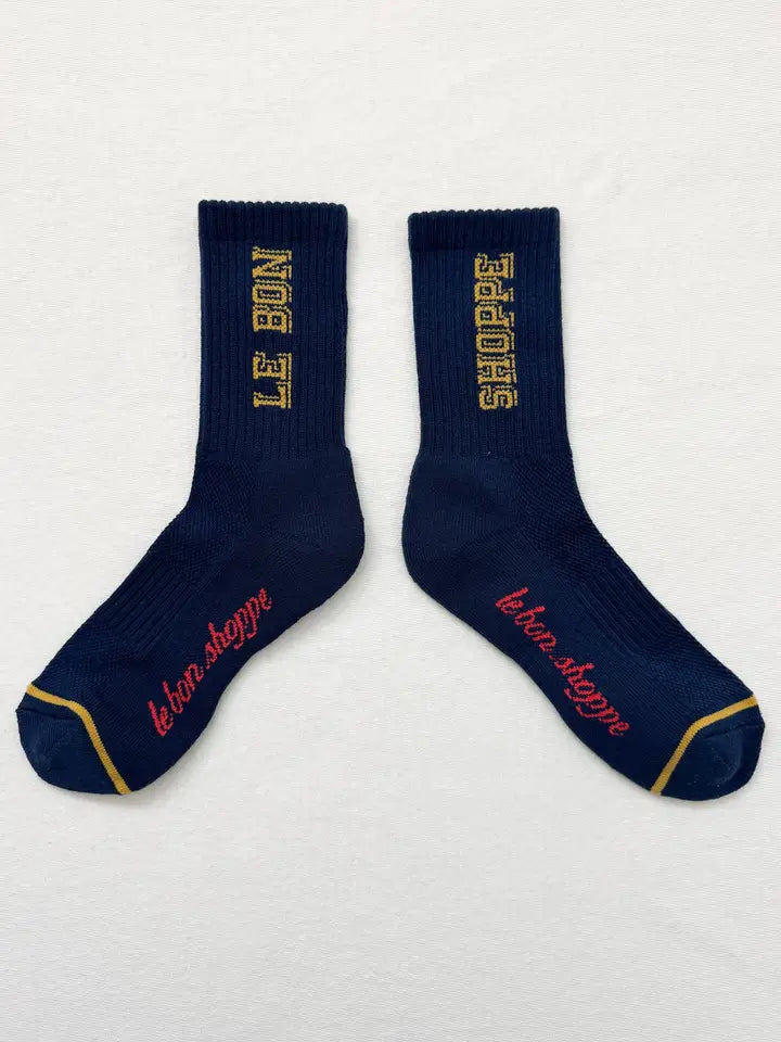 Preppy Sock in Navy/Gold