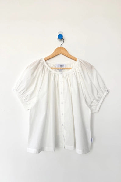 Emily Short Sleeve Top in White
