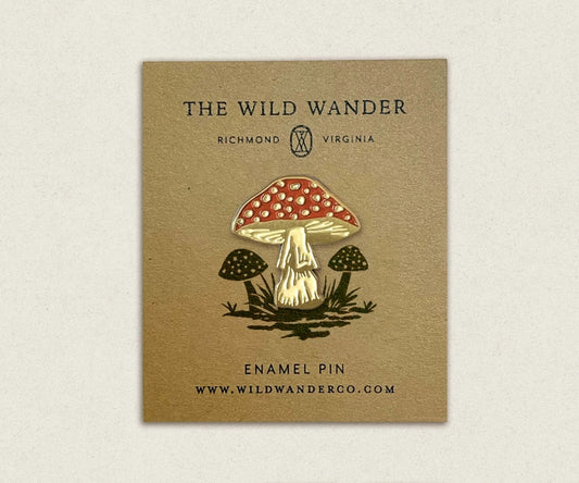Red Mushroom Enamel Pin