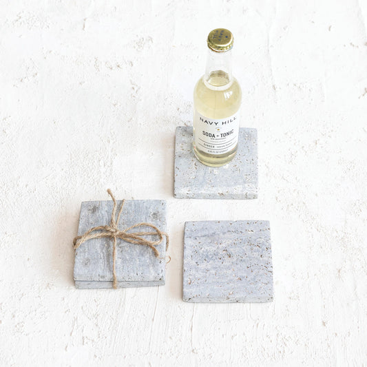 Travertine Coasters (Set of 4)
