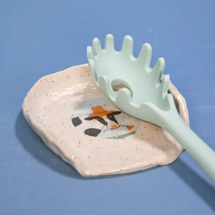 "Beatrice the Cow" Ceramic Stoneware Kitchen Spoon Rest