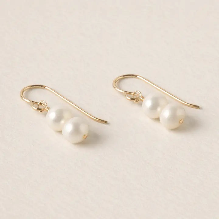 Pearl Drop Earrings | Gold Fill