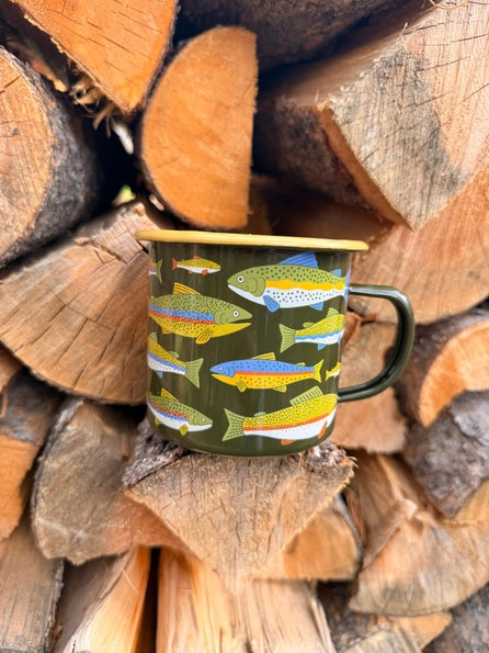 Trout Enamel Coffee & Camp Mug