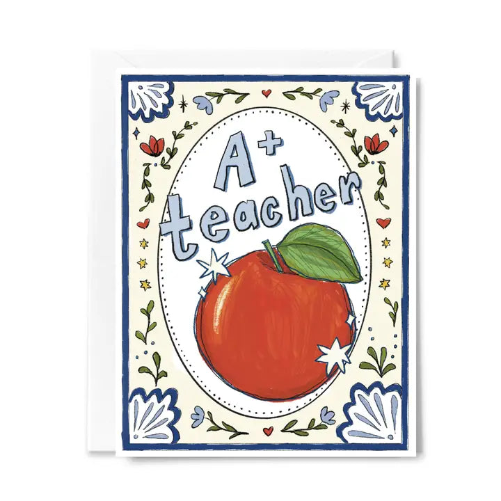 A+ Teacher Thank You Card