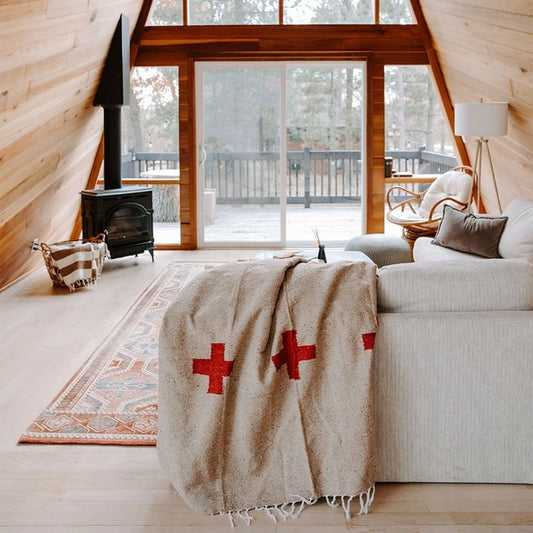 Positive Vibrations Handwoven Throw Blanket