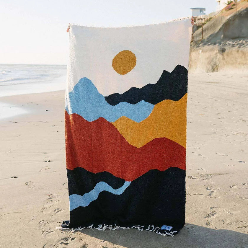 Mountains Handwoven Throw Blanket
